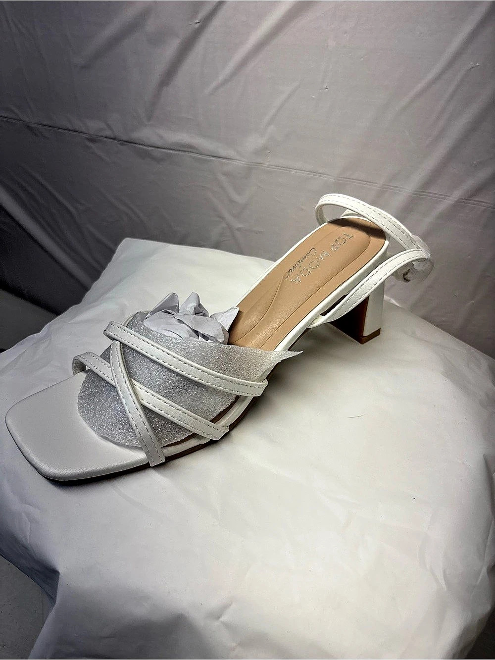 Top Moda Monique-9 Strappy Heels White US 7